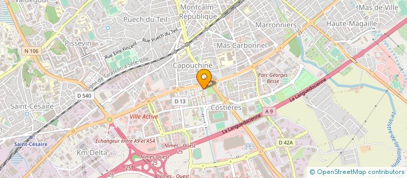 localisation de l'entreprise JOVER CAPITAL EVENEMENTS  BOUILLARGUES