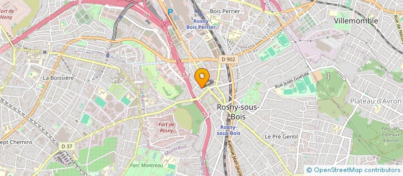 localisation de l'entreprise JOWIL à ROSNY-SOUS-BOIS