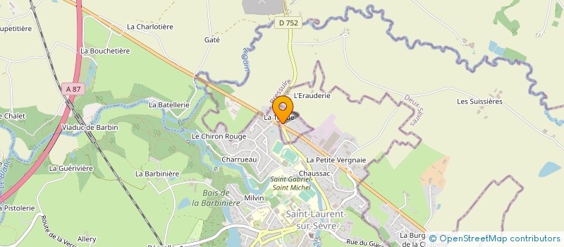 localisation de l'entreprise JOYAUX PERLES GEMMES à SAINT-LAURENT-SUR-SEVRE