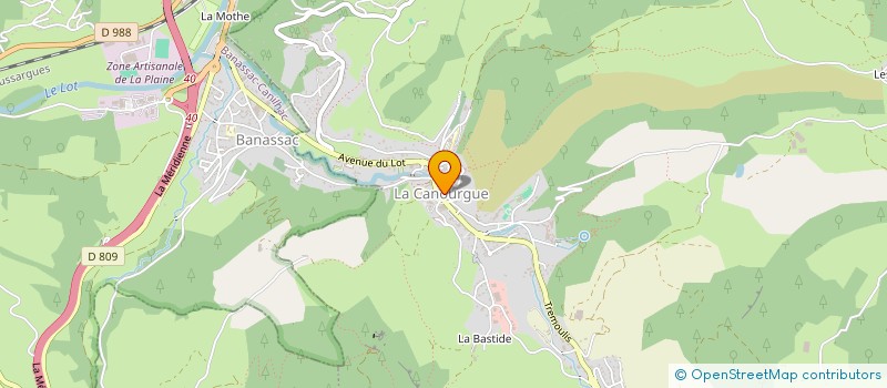 localisation de l'entreprise JOYES FRERES à LA CANOURGUE