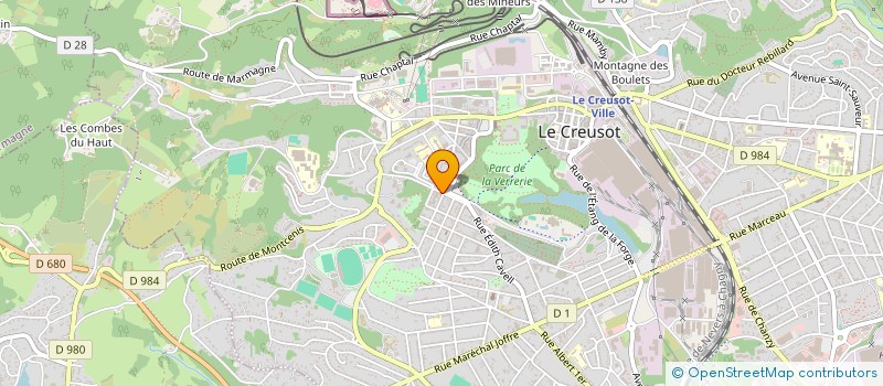 localisation de l'entreprise JOYEUSE PETANQUE CREUSSOTINE à LE CREUSOT