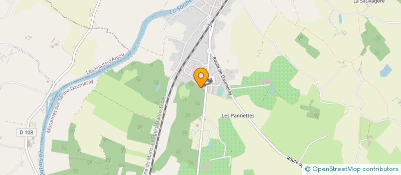 localisation de l'entreprise JOYEUSES ELOGES  MORANNES SUR SARTHE-DAUMERAY