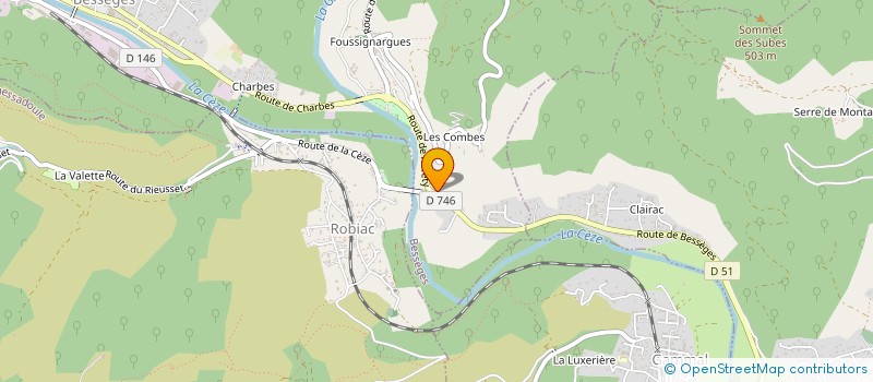 localisation de l'entreprise JOYEUX  BESSEGES