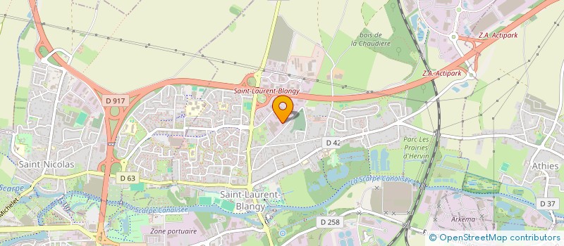 localisation de l'entreprise JP-AS  SAINT-LAURENT-BLANGY