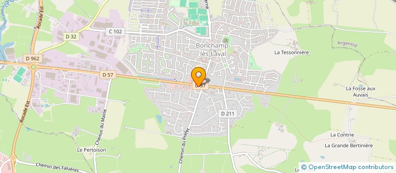 localisation de l'entreprise JP AUTOMOBILE à BONCHAMP-LES-LAVAL