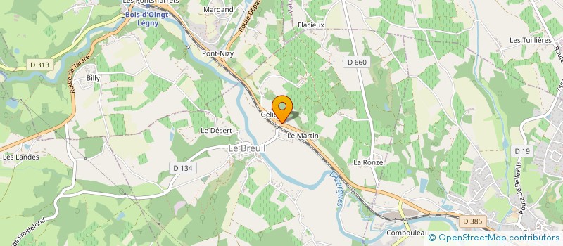 localisation de l'entreprise JP&B CONSTRUCTION  LE BREUIL