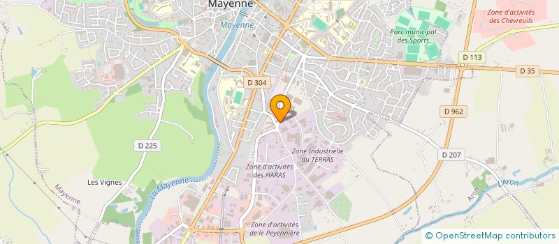 localisation de l'entreprise JP CARRELAGE  MAYENNE