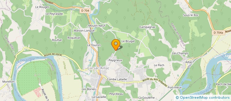 localisation de l'entreprise JP CLIMELEC 24  CARSAC-AILLAC
