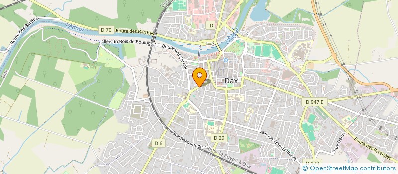 localisation de l'entreprise JP COIFFURES à DAX