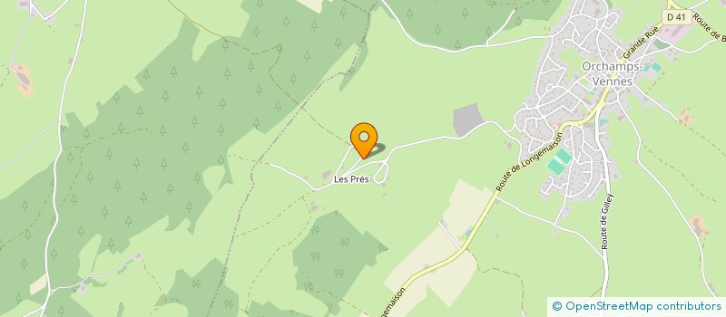 localisation de l'entreprise JP CONCEPT AUTO SPORT  ORCHAMPS-VENNES