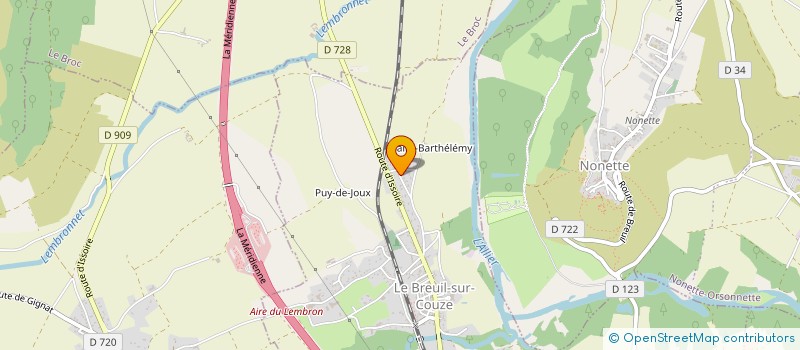localisation de l'entreprise JP COUVERT à LE BREUIL-SUR-COUZE