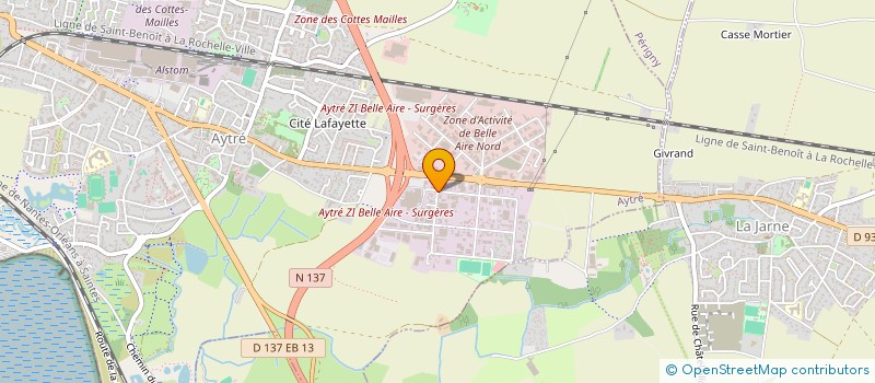 localisation de l'entreprise JP COUVERTURE à AYTRE