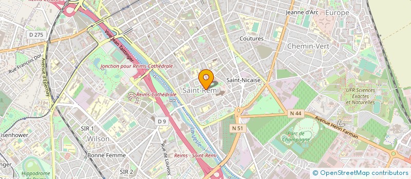 localisation de l'entreprise JP CREATION MC à REIMS