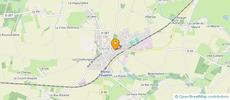 localisation de l'entreprise JP DISTRIBUTION  PLEINE-FOUGERES