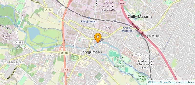localisation de l'entreprise JP DURAND à LONGJUMEAU