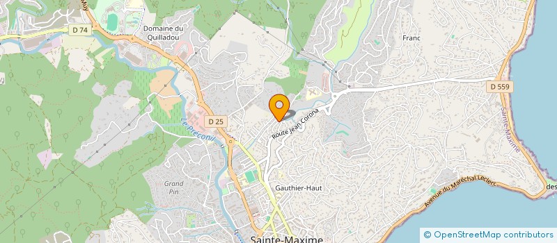 localisation de l'entreprise JP ELEC à SAINTE-MAXIME
