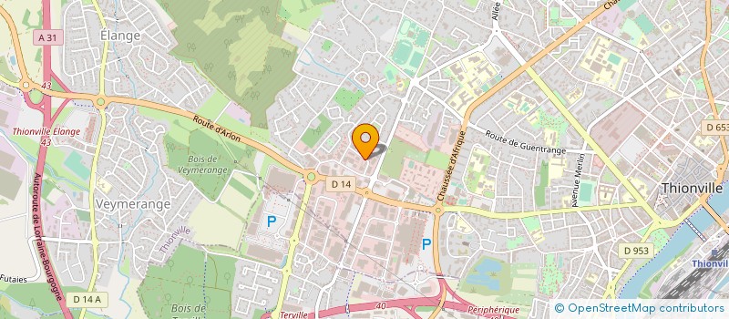 localisation de l'entreprise JP FITNESS à THIONVILLE