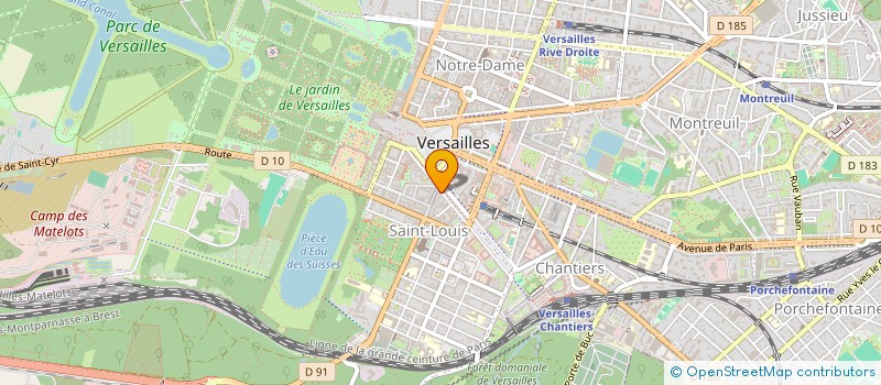 localisation de l'entreprise JP & FRED à VERSAILLES
