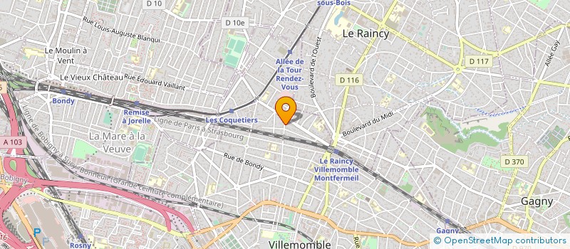 localisation de l'entreprise JP GEOMETRE à VILLEMOMBLE