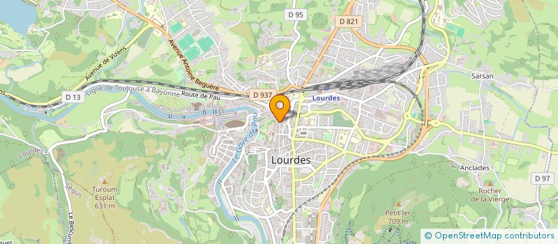 localisation de l'entreprise JP II à LOURDES