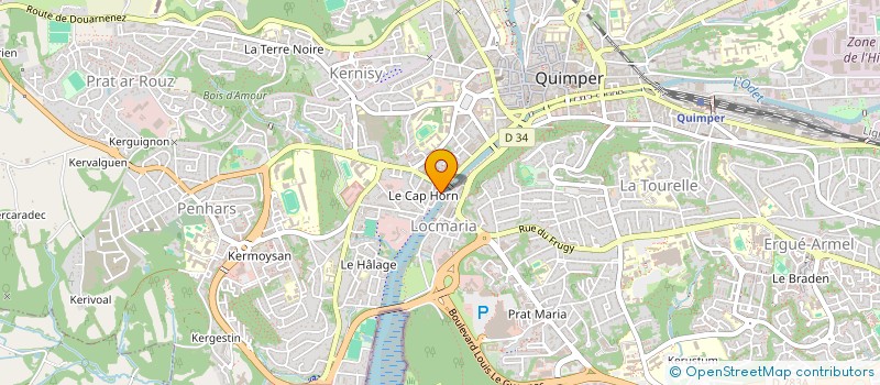 localisation de l'entreprise JP IMMOBILIER à QUIMPER