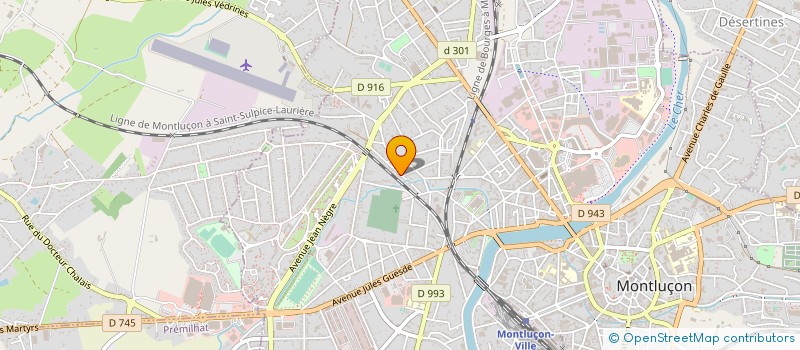 localisation de l'entreprise JP MECATECH à MONTLUCON