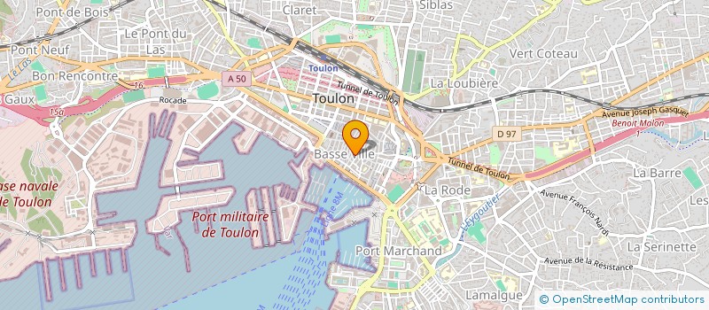 localisation de l'entreprise JP OPTIQUE à TOULON