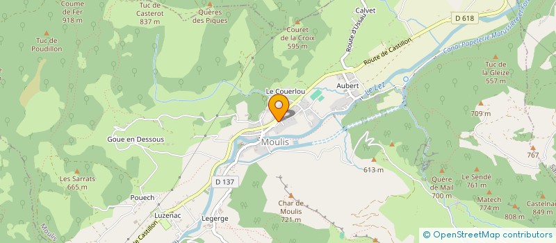 localisation de l'entreprise JP PIZZAS à MOULIS