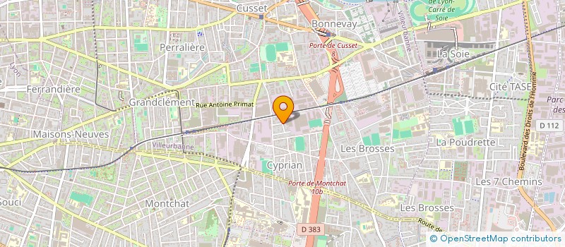 localisation de l'entreprise JP REPORT  VILLEURBANNE