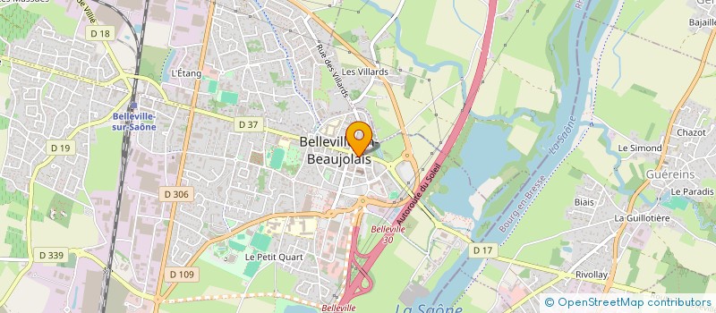 localisation de l'entreprise JP ROLLET TAXIS à BELLEVILLE-EN-BEAUJOLAIS