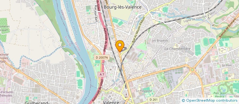 localisation de l'entreprise JP ROUMEZIN à BOURG-LES-VALENCE