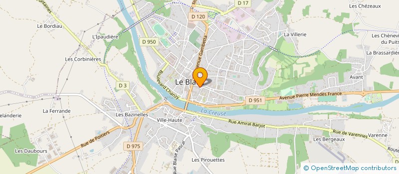 localisation de l'entreprise JP2A à LE BLANC