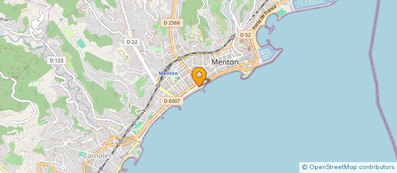 localisation de l'entreprise JP2F à MENTON