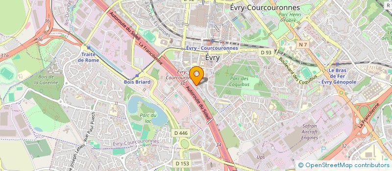 localisation de l'entreprise JP2M IMMOBILIER à EVRY-COURCOURONNES