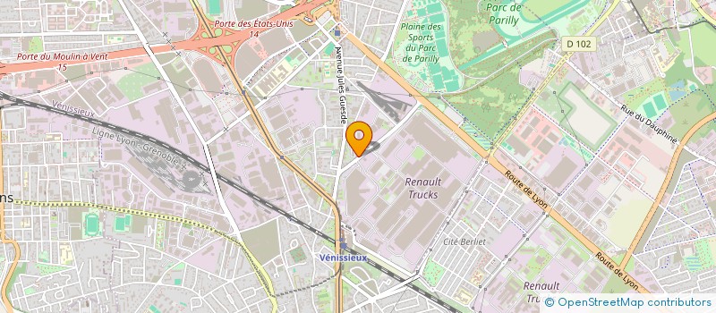 localisation de l'entreprise JPA à VENISSIEUX