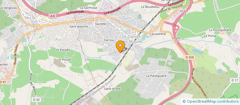 localisation de l'entreprise JPA à LE CANNET-DES-MAURES