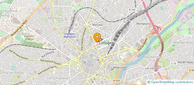 localisation de l'entreprise JPA LIMOGES à LIMOGES