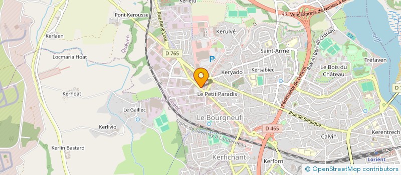 localisation de l'entreprise JPA LITERIE à LORIENT