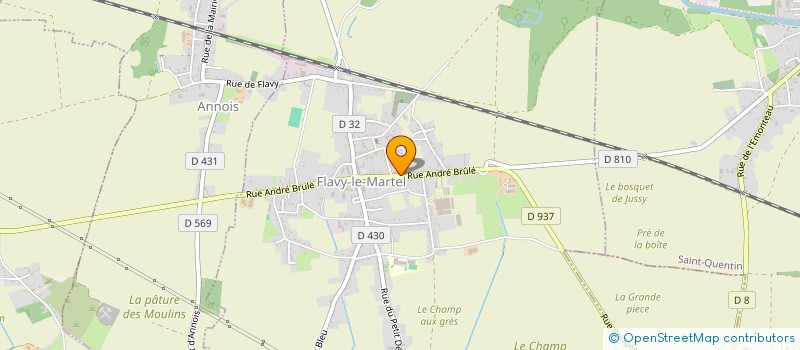 localisation de l'entreprise JPAF IMMOBILIER à FLAVY-LE-MARTEL