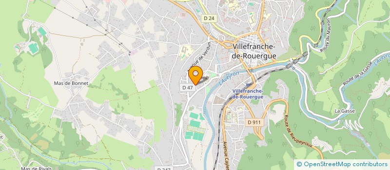 localisation de l'entreprise JPAS SOLAIRE  VILLEFRANCHE-DE-ROUERGUE