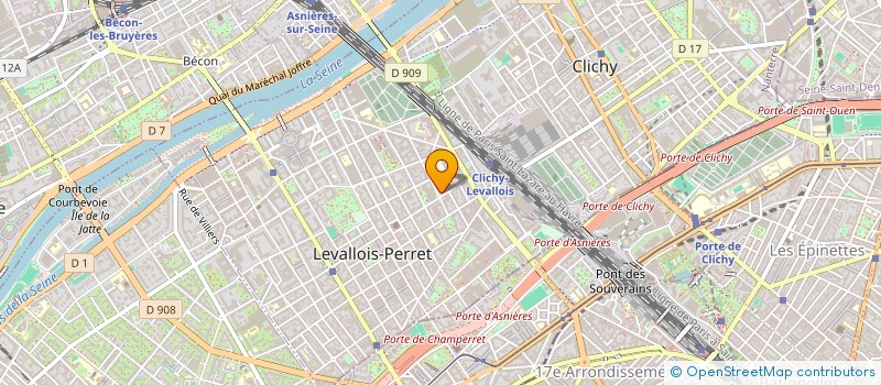 localisation de l'entreprise JPB CREATION  LEVALLOIS-PERRET