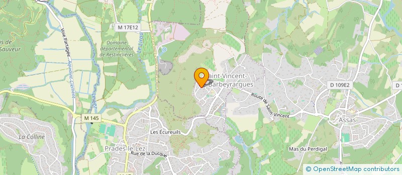 localisation de l'entreprise JPB MENUISERIE à SAINT-VINCENT-DE-BARBEYRARGUES