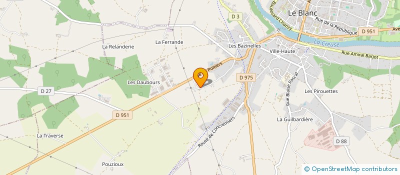 localisation de l'entreprise JPC DE LA LIOTIERE à LE BLANC