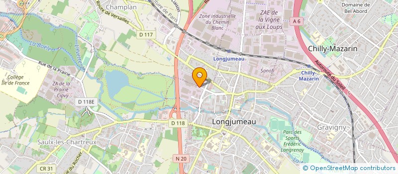 localisation de l'entreprise JPCA à LONGJUMEAU