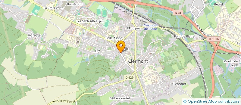 localisation de l'entreprise JPDL PIZZA à CLERMONT