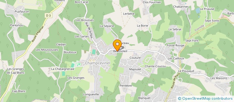 localisation de l'entreprise JPEX  CHAMPCEVINEL