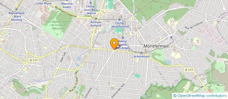 localisation de l'entreprise JPF BATIMENT à MONTFERMEIL