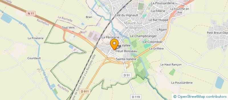 localisation de l'entreprise JPF CONSTRUCTION à MAUZE-SUR-LE-MIGNON
