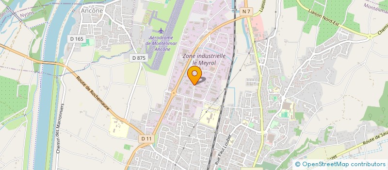 localisation de l'entreprise JPF MENUISERIES ALU PVC ET VITRAGES à MONTELIMAR