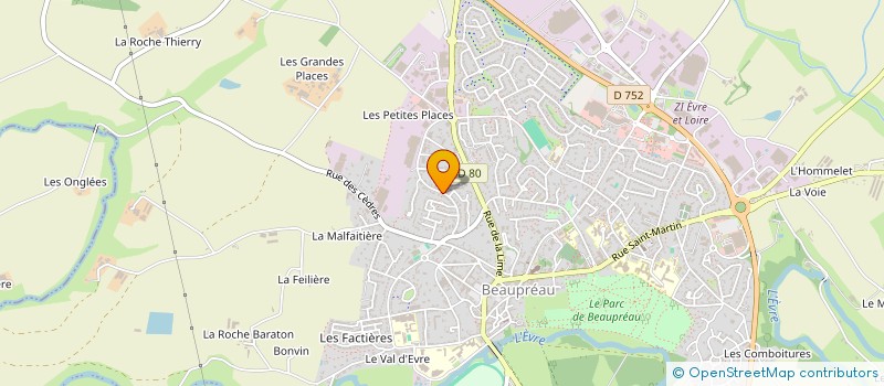 localisation de l'entreprise JPFB  BEAUPREAU-EN-MAUGES